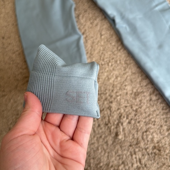 Set Active Sculptflex Seamless Leggings Light Green/Blue Athletic Pants - Picture 11 of 11